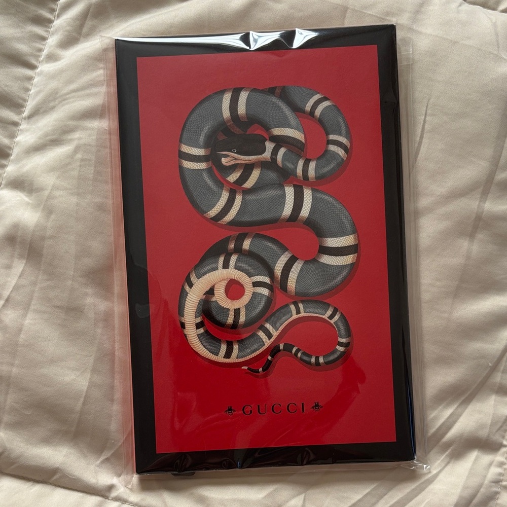 Gucci Red Snake Notebook & Green Geometric Notebook Set Limited Edition - Picture 5 of 9